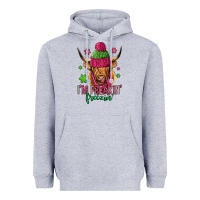 Heather Grey i'm freakin freezin pink christmas long haired cow Heavyweight Hoodie - Jasminsmagicworld