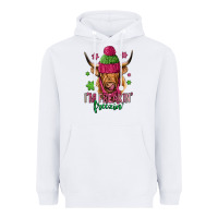White i'm freakin freezin pink christmas long haired cow Heavyweight Hoodie - Jasminsmagicworld