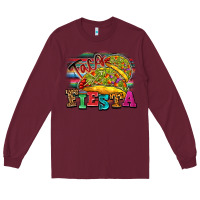 Burgundy Taco Fiesta Long Sleeve Tee - texasbilliewilder