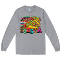 Heather Grey Taco Fiesta Long Sleeve Tee - texasbilliewilder