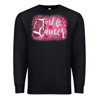 Black tackle cancer football leopard Premium Sweatshirt - AdoDesignShop