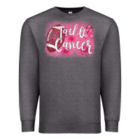 Charcoal Heather tackle cancer football leopard Premium Sweatshirt - AdoDesignShop