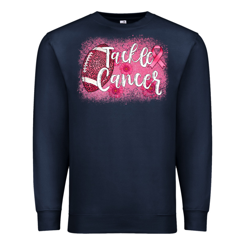 Tackle Cancer Football Leopard Premium Sweatshirt by AdoDesignShop | Teevron