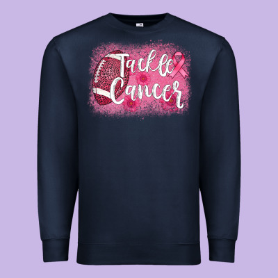 Tackle Cancer Football Leopard Premium Sweatshirt Designed By Adodesignshop