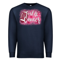 Navy tackle cancer football leopard Premium Sweatshirt - AdoDesignShop