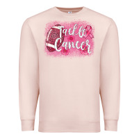 Pale Pink tackle cancer football leopard Premium Sweatshirt - AdoDesignShop