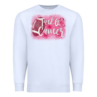 White tackle cancer football leopard Premium Sweatshirt - AdoDesignShop