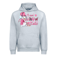 Heather Grey i am snow cute pink bbs Urban Hoodie - BundleAndBundleShop