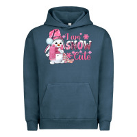 Pigment Midnight Navy i am snow cute pink bbs Urban Hoodie - BundleAndBundleShop
