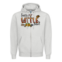 Dove Grey sassy little soul Zipper Hoodie - CowhideDigitalArt