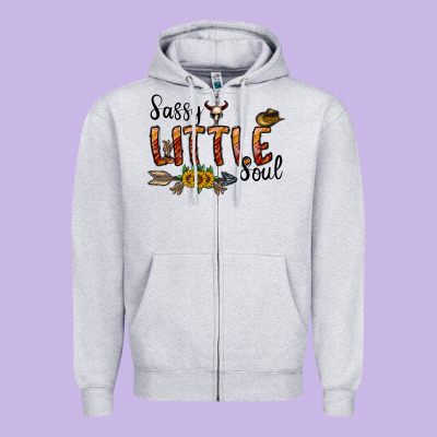 Sassy Little Soul Zipper Hoodie Designed By Cowhidedigitalart