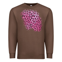 Chestnut pink leopard patch Premium Sweatshirt - AdoDesignShop