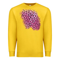 Lemon pink leopard patch Premium Sweatshirt - AdoDesignShop