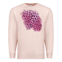 Pale Pink pink leopard patch Premium Sweatshirt - AdoDesignShop