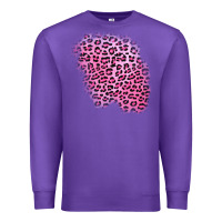 Purple pink leopard patch Premium Sweatshirt - AdoDesignShop