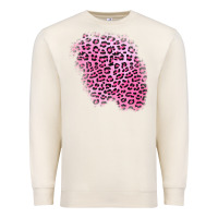 Sandshell pink leopard patch Premium Sweatshirt - AdoDesignShop