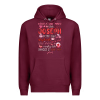 Burgundy believe like mary trust like joseph valentine s da Premium Hoodie - MaliasSmallBusiness