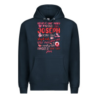 Navy believe like mary trust like joseph valentine s da Premium Hoodie - MaliasSmallBusiness