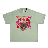 Oil Green Valentine's day  pug Urban Heavy Tee - RanaPortraitStore