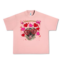 Salmon Valentine's day  pug Urban Heavy Tee - RanaPortraitStore