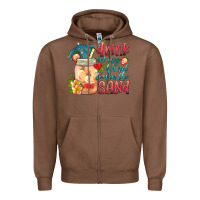 Chestnut drink in my hand toes in the sand Zipper Hoodie - HRA Design Shop
