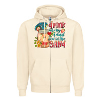 Sandshell drink in my hand toes in the sand Zipper Hoodie - HRA Design Shop
