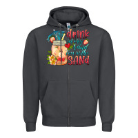 Smoke drink in my hand toes in the sand Zipper Hoodie - HRA Design Shop