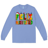 Colony Blue feliz navidad Long Sleeve Tee - Zillion Design Studio