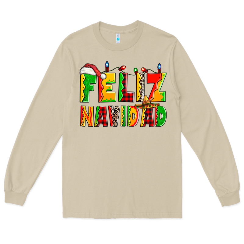 Feliz Navidad Long Sleeve Tee by Zillion Design Studio | Teevron