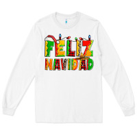 White feliz navidad Long Sleeve Tee - Zillion Design Studio