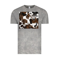 Cloud Rock cowhide and leopard pattern Vintage Tee - RanaPortraitStore