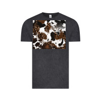 Vintage Black cowhide and leopard pattern Vintage Tee - RanaPortraitStore