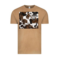 Vintage Camel cowhide and leopard pattern Vintage Tee - RanaPortraitStore