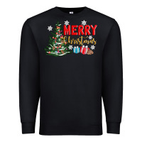 Black merry christmas tree Premium Sweatshirt - AdoDesignShop