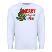 White merry christmas tree Premium Sweatshirt - AdoDesignShop