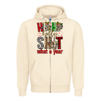 Sandshell ho ho holly shit what a year Zipper Hoodie - FaDigitalArtStudio