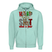 Seafoam ho ho holly shit what a year Zipper Hoodie - FaDigitalArtStudio