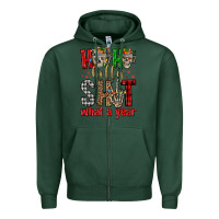 Sports Green ho ho holly shit what a year Zipper Hoodie - FaDigitalArtStudio