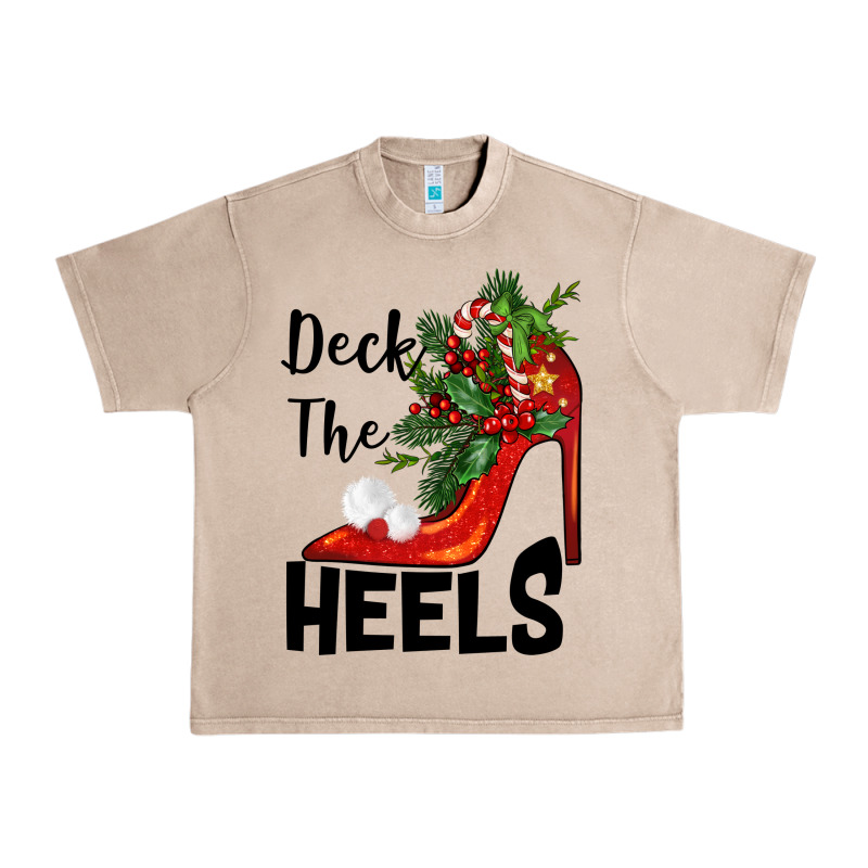 Deck The Heels Christmas Urban Heavy Tee by BarkalooDesign | Teevron