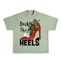 Oil Green deck the heels Christmas Urban Heavy Tee - BarkalooDesign