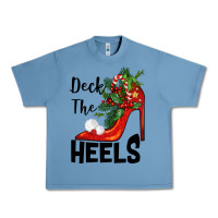 Pebble Blue deck the heels Christmas Urban Heavy Tee - BarkalooDesign