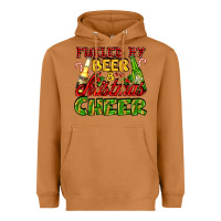 Meerkat fueled by beer and christmas cheer with beer bottles Heavyweight Hoodie - AdoDesignShop