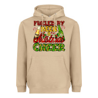 Mushroom fueled by beer and christmas cheer with beer bottles Heavyweight Hoodie - AdoDesignShop