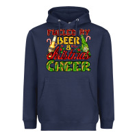 Navy fueled by beer and christmas cheer with beer bottles Heavyweight Hoodie - AdoDesignShop