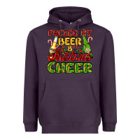 Plum fueled by beer and christmas cheer with beer bottles Heavyweight Hoodie - AdoDesignShop