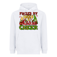White fueled by beer and christmas cheer with beer bottles Heavyweight Hoodie - AdoDesignShop