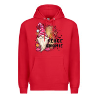 Red peace gnomie Premium Hoodie - MaliasSmallBusiness