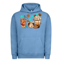 Pigment Pebble Blue dog coffee cups with  food container bbs Urban Hoodie - BundleAndBundleShop