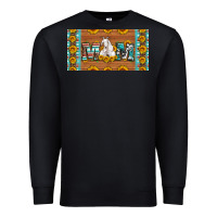 Black mom goat sunflowers license plate Premium Sweatshirt - Artiststas