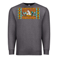 Charcoal Heather mom goat sunflowers license plate Premium Sweatshirt - Artiststas